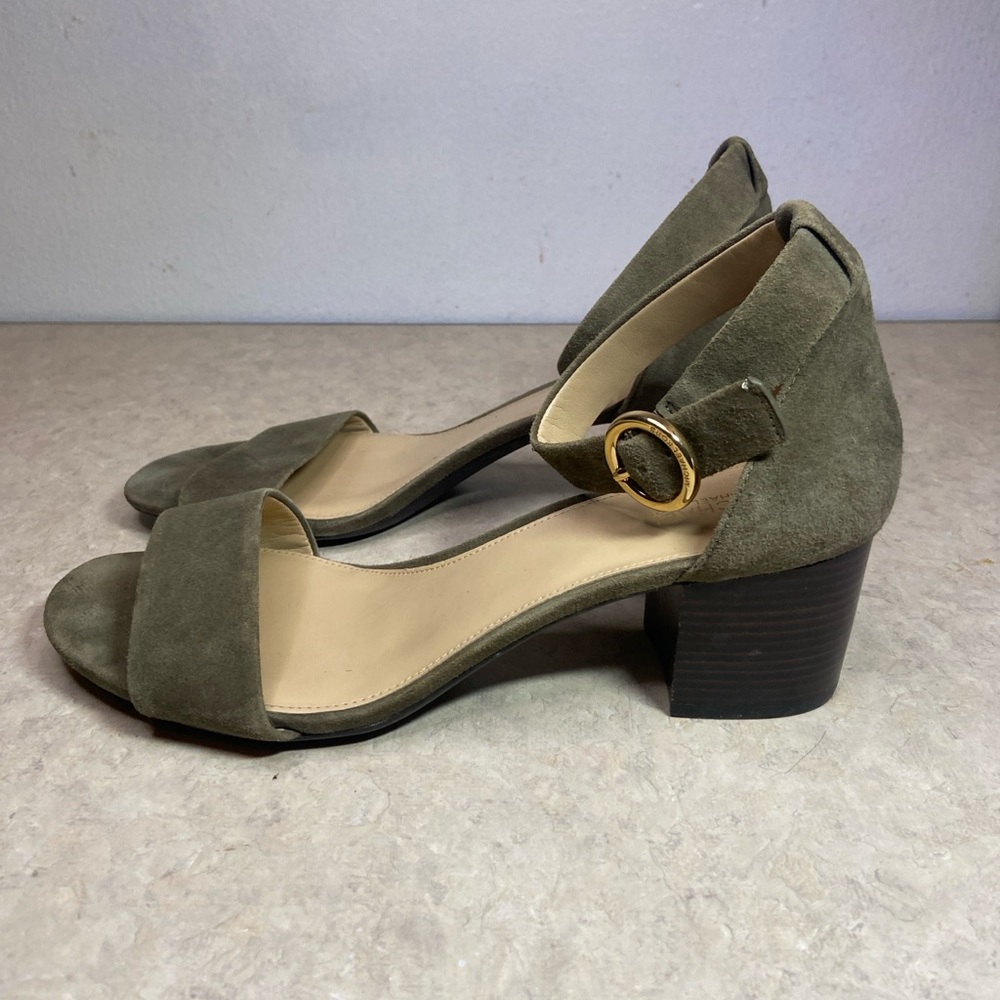 Michael Kors Woman's Sandals Olive Green 9M Lena Flex Mid Suede.